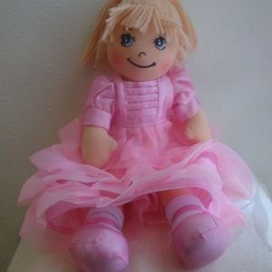 Apple Dumplin Doll Princess Pink Cloth  Doll Delton  NEW